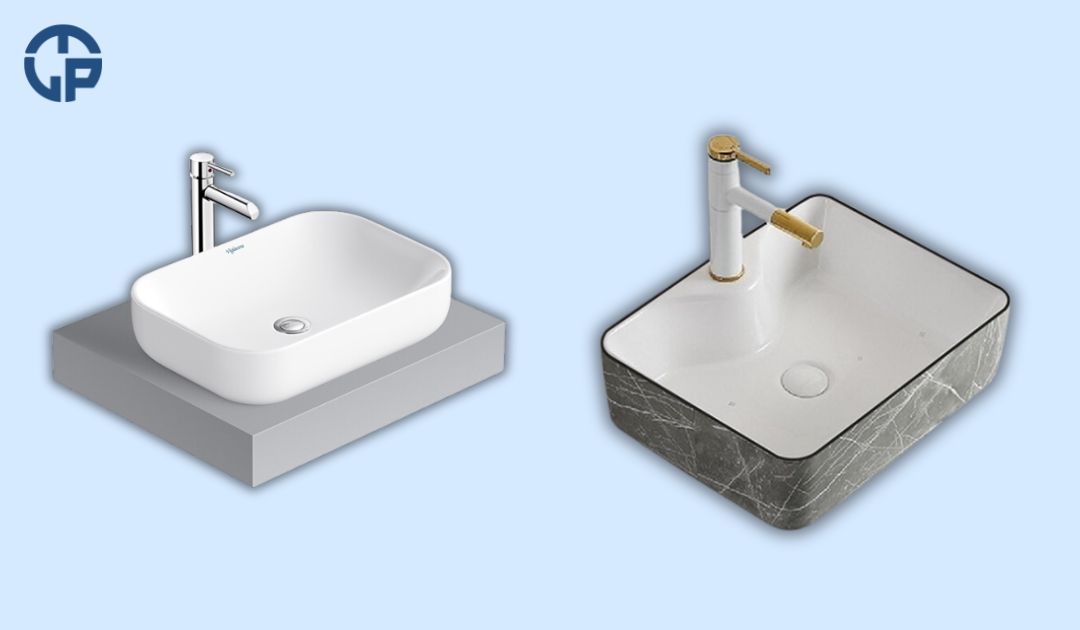 Chậu rửa mặt bàn đá.