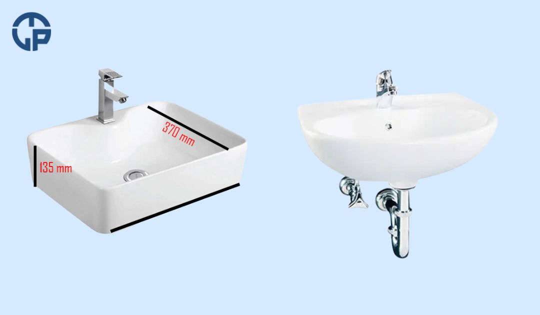 Theo kích thước, hình dáng lavabo